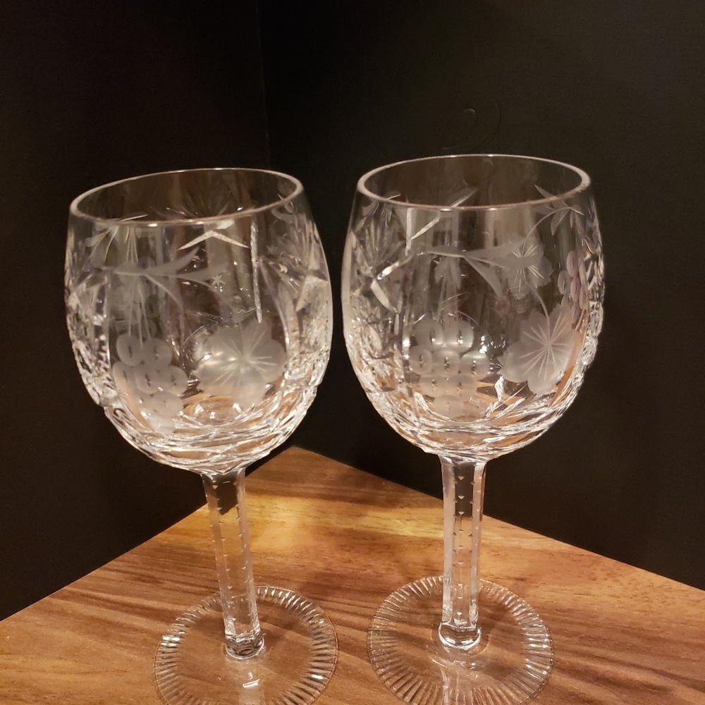 COPY - IMPERIAL CRYSTAL(IMPORT)ALEXANDRA WINE GOBLETS